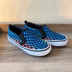 Kids Tommy Bahama Multi Colored Checkered Slip On Canvas Sneakers Size 10